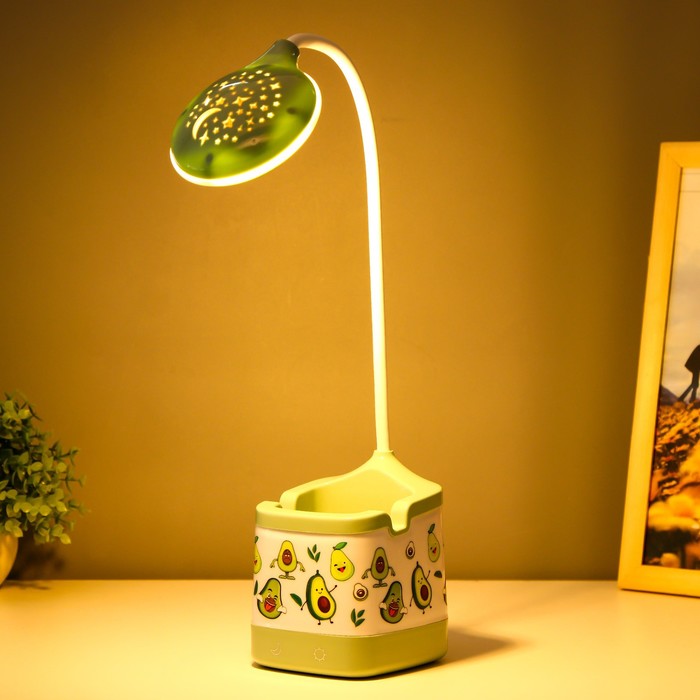 Настольная лампа "Авокадо" LED 3,5Вт USB АКБ 10х10х54 см RISALUX - фото 1907679422