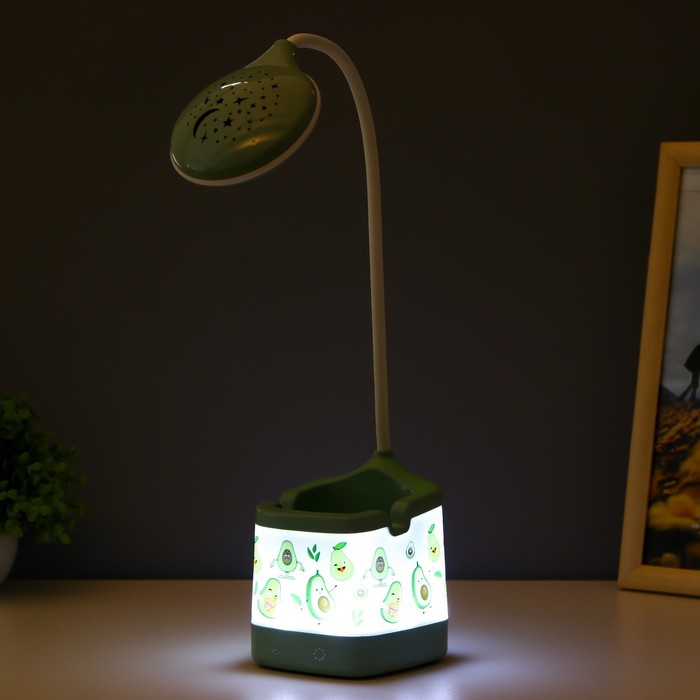 Настольная лампа "Авокадо" LED 3,5Вт USB АКБ 10х10х54 см RISALUX - фото 1907679425