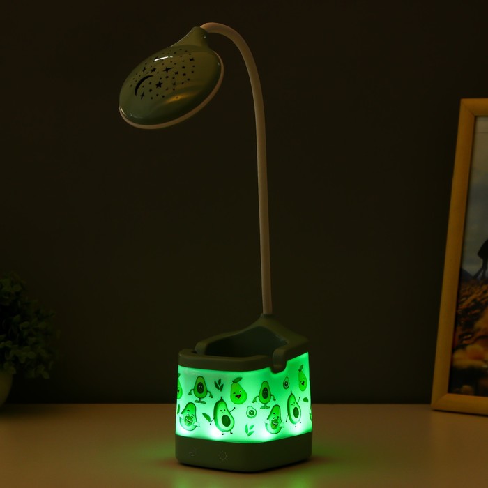 Настольная лампа "Авокадо" LED 3,5Вт USB АКБ 10х10х54 см RISALUX - фото 1907679426