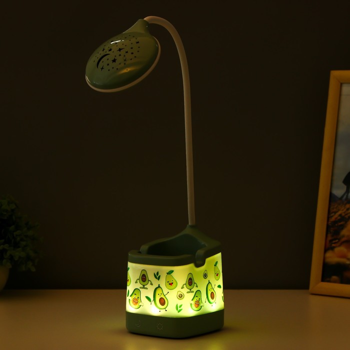 Настольная лампа "Авокадо" LED 3,5Вт USB АКБ 10х10х54 см RISALUX - фото 1907679428
