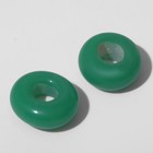 Бусина стеклянная «Preciosa» кольцо (набор 2 шт.), 8 х 4 мм, цвет зелёный - Фото 2