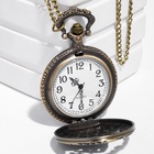 Часы карманные «Поезд», кварцевые, цепочка l-40 см, d=4.5 см - Фото 5