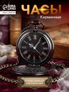 Часы карманные «Классика», кварцевые, цепочка 40 см, d=4.5 см - Фото 1