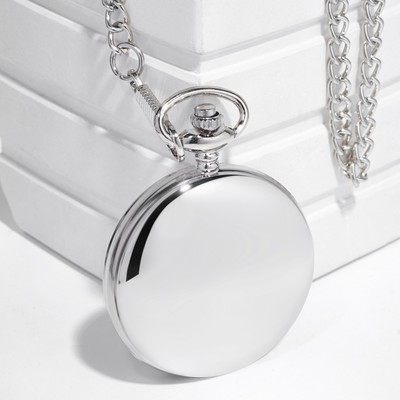 Часы карманные «Классика», кварцевые, длина цепочки 40 см, циферблат d=4.5 см, под гравировку