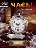 Часы карманные «Классика», кварцевые, длина цепочки 40 см, циферблат d=4.5 см, под гравировку - Фото 1