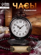 Часы карманные «Классика», кварцевые, длина цепочки 40 см, циферблат d=4.5 см, под гравировку - Фото 1