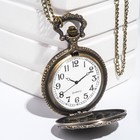 Часы карманные «Тройка лошадей», кварцевые, d=4.5 см, цепочка 37 см - Фото 2