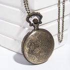 Часы карманные "Тройка лошадей", кварцевые, цепочка l-37 см, d-4.5 см - фото 809604547