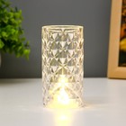 Ночник "Призма" LED от батареек 3хLR1130 прозрачный 5х5х9,5 см RISALUX - фото 22117890