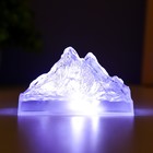 Ночник "Гора. Айсберг" LED от батареек 3хLR44 прозрачный 5х5х9,5 см RISALUX - Фото 3