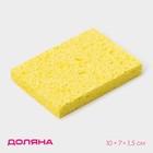 Губка для посуды целлюлозная Доляна, 10×1.5×7 см - Фото 1