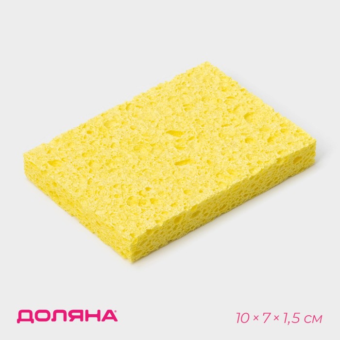 Губка для посуды целлюлозная Доляна, 10×1.5×7 см - Фото 1