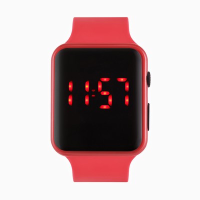 Часы наручные электронные, красные