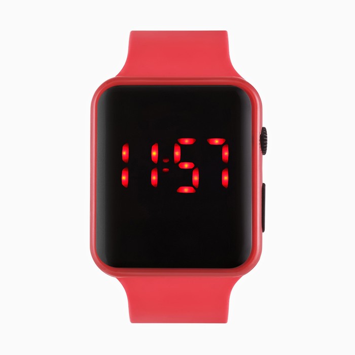 Часы наручные электронные, красные - Фото 1