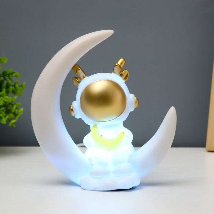 

Ночник "Лосяш космонавт" LED USB белый 18х17х7см RISALUX