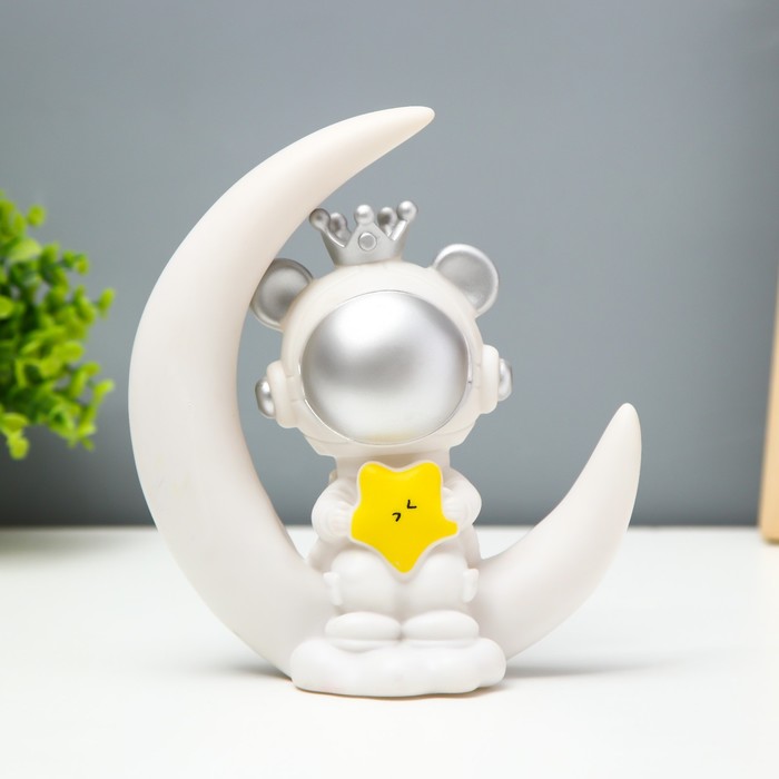 Фигурка световая RISALUX «Принцесса космонавт», LED-ночник, USB, белый, 18×17×7 см