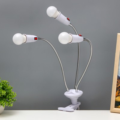 Настольная лампа «Синди трио» 3×15 Вт Е27 белый 8×12×45 см