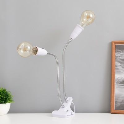 Настольная лампа «Синди дуо» 2×15 Вт Е27 белый 3×3×40 см RISALUX