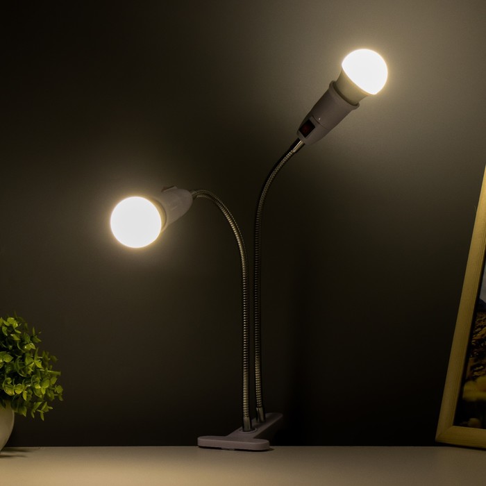 Настольная лампа "Синди дуо" 2х15Вт Е27 белый 3х3х40см RISALUX - фото 1910614257