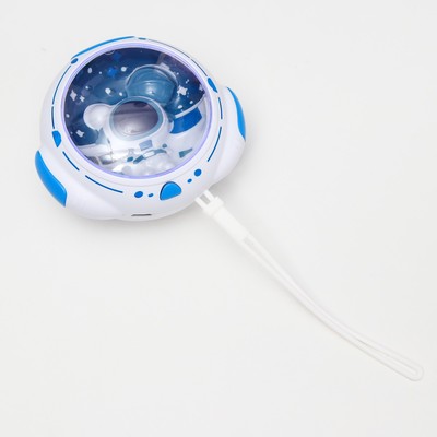 Ночник RISALUX «Космонавт», LED, согревающий, грелка для рук, USB, АКБ, 10×9×5.8 см, белый, синий