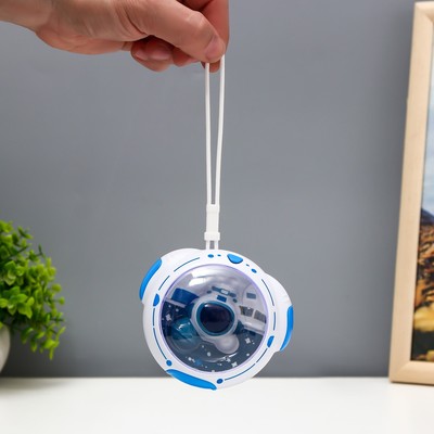 Ночник RISALUX «Космонавт», LED, согревающий, грелка для рук, USB, АКБ, 10×9×5.8 см, белый, синий