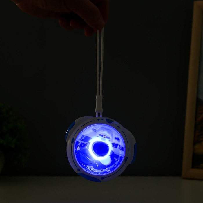 Ночник согревающий с грелкой для рук "Космонавт" LED USB АКБ бело-синий 10х9х5,8 см RISALUX - фото 1897418190