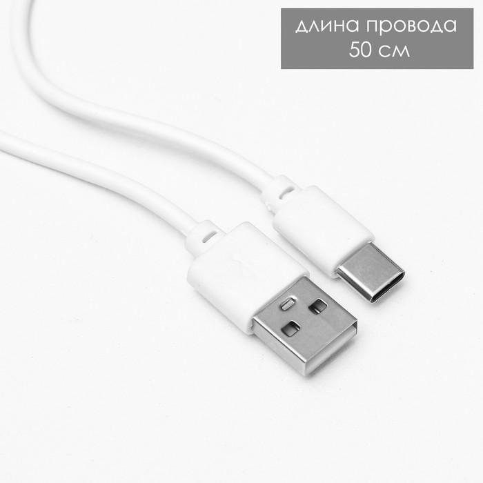 Ночник согревающий с грелкой для рук "Космонавт" LED USB АКБ бело-синий 10х9х5,8 см RISALUX - фото 1897418192