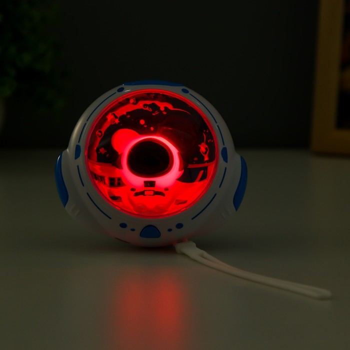 Ночник согревающий с грелкой для рук "Космонавт" LED USB АКБ бело-синий 10х9х5,8 см RISALUX - фото 1897418181
