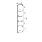 Шкаф стеллаж угловой МИККИ, 300х300х1905, Дуб Ривьера 9567075 - фото 71996