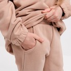 Костюм детский (худи, брюки) MINAKU, бежевый, рост 104 см - Фото 4