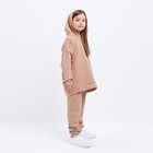 Костюм детский (худи, брюки) MINAKU, бежевый, рост 134 см - Фото 2