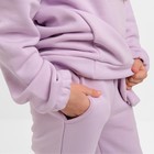 Костюм детский (худи, брюки) MINAKU цвет лавандовый, рост 134 см - Фото 3