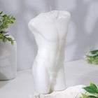 Свеча фигурная "Торс мужской", 6х17 см, белый, 6 ч - фото 10377252