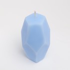Свеча фигурная "Многогранник", 5х9 см, пастельно-голубой, 5 ч - Фото 3