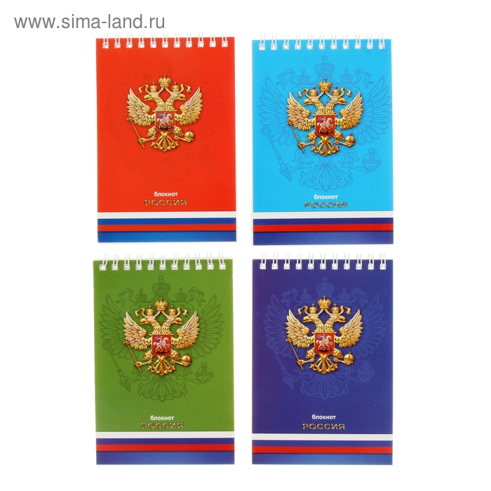 Блокнот А6, 60 листов на гребне "Русский стиль", 4 вида МИКС - Фото 1