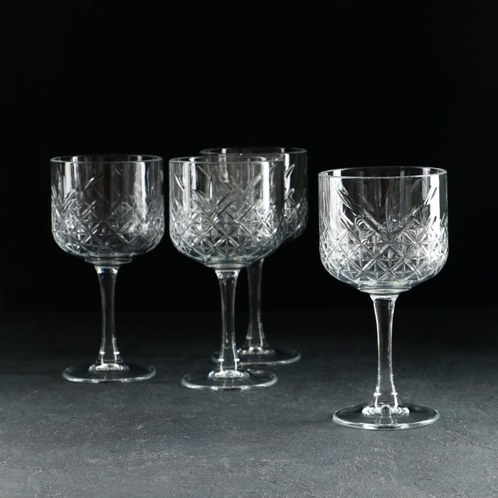 Набор стеклянных бокалов для вина Tameless, 500 мл, 4 шт - Фото 1