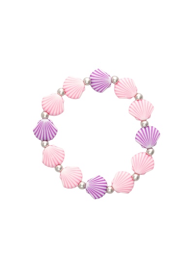 Браслет детский «Выбражулька. Ракушка», d=6.5 см, розово-фиолетовый