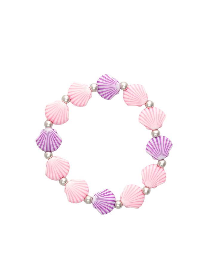 Браслет детский «Выбражулька. Ракушка», d=6.5 см, розово-фиолетовый