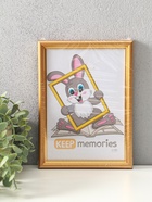 Фоторамка для фото 15×21 см Keep memories «Гамма», пластик под матовое золото, (пластиковый экран)  (артикул 9467464)  большой выбор товаров оптом и в розницу по низким ценам с доставкой