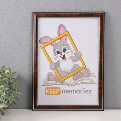 Фоторамка для фото 21×30 см «Офис», пластик, карельская берёза, (стекло)