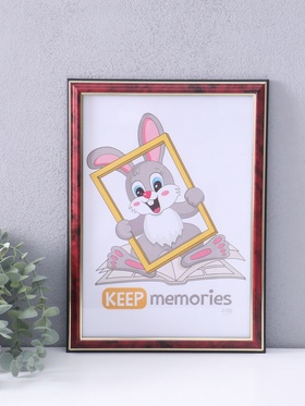 Фоторамка для фото 21×30 см Keep memories «Офис», пластик, яшма, (пластиковый экран)