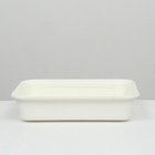 Туалет для кошек, 34.5×25.5×7.5 см, с сеткой, пластик, белый - Фото 4