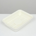 Туалет для кошек, 34.5×25.5×7.5 см, с сеткой, пластик, белый - Фото 5