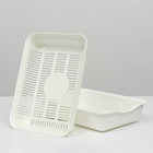 Туалет для кошек, 34.5×25.5×7.5 см, с сеткой, пластик, белый - Фото 6