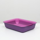 Туалет с сеткой, 35,5х26х7 см, лоток фиолетовый/сетка розовая - фото 319367769