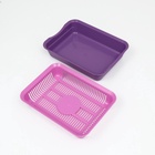 Туалет для кошек, 35.5×26×7 см, с сеткой, пластик, фиолетовый, розовая - Фото 7