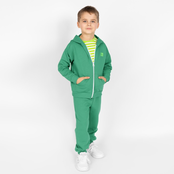 Брюки для мальчика, рост 128 см, цвет зелёный - Фото 1