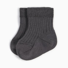 Носки детские Крошка Я BASIC LINE, 10-12 см, тёмно-серый