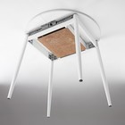 Стол раздвижной круглый «Орион мини», 800(1110)×800×750, ножки металл, цвет белый - Фото 4