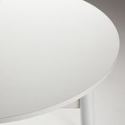 Стол раздвижной круглый "Орион мини", 800/1110х800х750, ноги металл белый/Белый - Фото 5